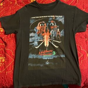 A nightmare on elm st Black Horror Graphic Tee